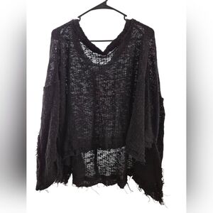 We The Free Black Knit Top